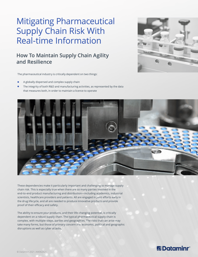 Mitigating Pharmaceutical Supply Chain Risk With Real-time Information