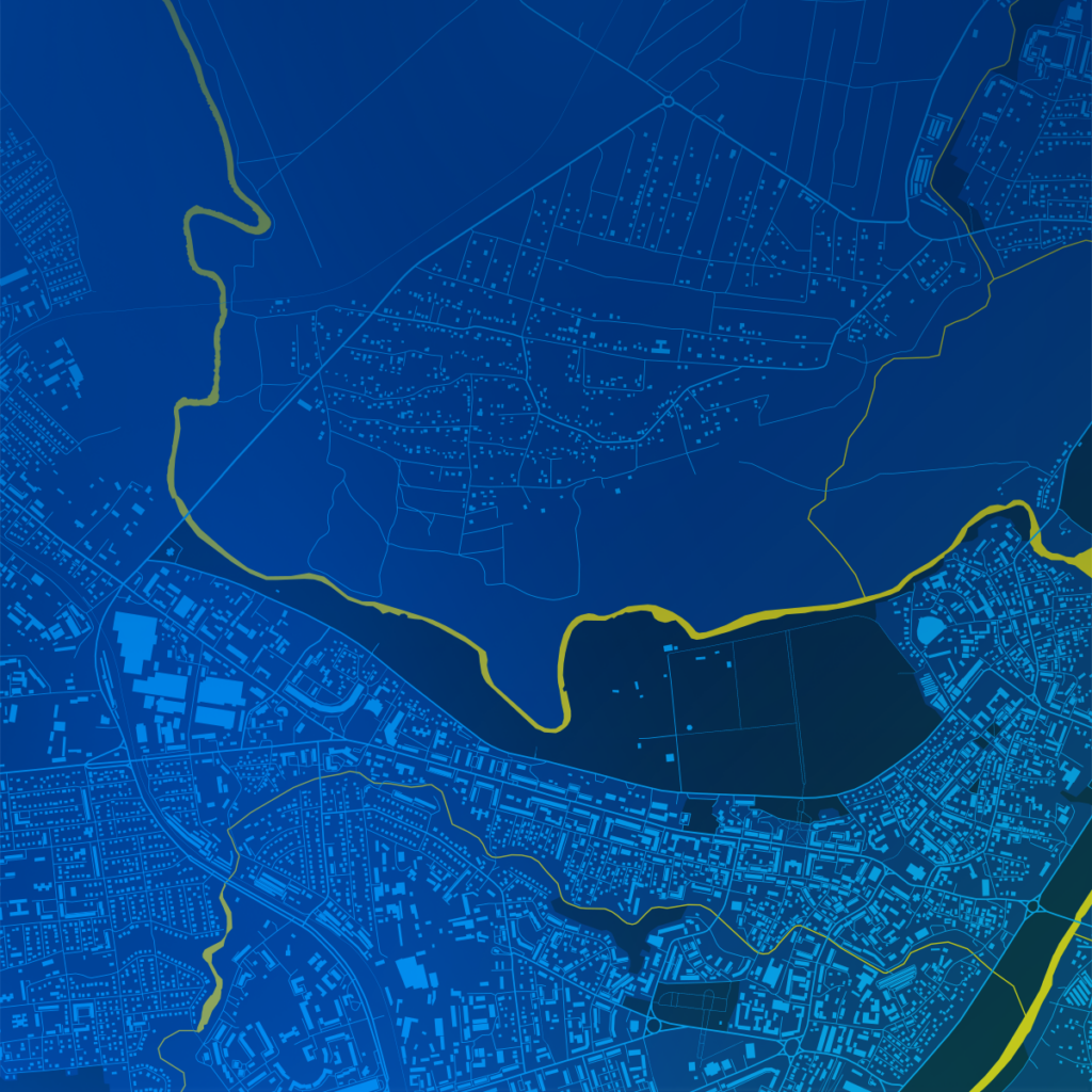 A graphical treatment of a GIS-produced map.